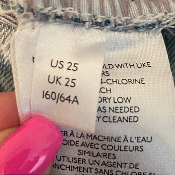 BDG Denim Distressed High Rise Raw Hem Jeans Sz 25 - Picture 11 of 11